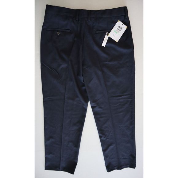 J.M. Haggar HY00182 Men 34x30 Navy Premium Stretch Solid Suit Separate Pants - Picture 2 of 12